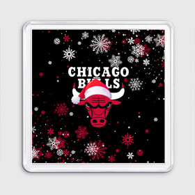 Магнит 55*55 с принтом НОВОГОДНИЙ CHICAGO BULLS 2022 СНЕЖИНКИ , Пластик | Размер: 65*65 мм; Размер печати: 55*55 мм | 2022 | 23 | basketball | bulls | chicago bulls | jordan | logo | michael jordan | nba | red | sport | баскетбол | быки | джордан | лого | майкл джордан | новогодний чикаго булс | новый год | спорт | чикаго буллс | чикаго булс новый год