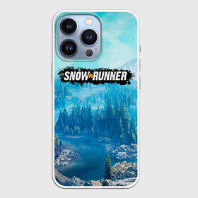 Чехол для iPhone 13 Pro с принтом SnowRunner СноуРаннер логотип ,  |  | Тематика изображения на принте: race | snowrunner | гонки | гонки по бездорожью | гоночные игры | зимние гонки | снежные гонки | снежный бегун | сноу раннер | сноураннер