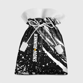 Подарочный 3D мешок с принтом SnowRunner Logo , 100% полиэстер | Размер: 29*39 см | Тематика изображения на принте: race | snowrunner | гонки | гонки по бездорожью | гоночные игры | зимние гонки | снежные гонки | снежный бегун | сноу раннер | сноураннер