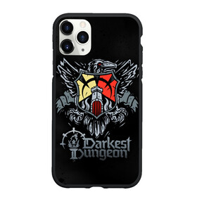 Чехол для iPhone 11 Pro матовый с принтом Darkest Dungeon герб , Силикон |  | darkest dungeon | dd | rpg | the butchers circus | the colour of madness | the crimson court | the shieldbreaker | игры | подземелье | темнейшее подземелье