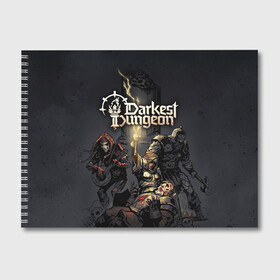 Альбом для рисования с принтом Darkest Dungeon Темнейшее подземелье , 100% бумага
 | матовая бумага, плотность 200 мг. | Тематика изображения на принте: darkest dungeon | dd | rpg | the butchers circus | the colour of madness | the crimson court | the shieldbreaker | игры | подземелье | темнейшее подземелье