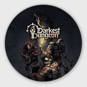 Круглый коврик для мышки с принтом Darkest Dungeon Темнейшее подземелье , резина и полиэстер | круглая форма, изображение наносится на всю лицевую часть | darkest dungeon | dd | rpg | the butchers circus | the colour of madness | the crimson court | the shieldbreaker | игры | подземелье | темнейшее подземелье