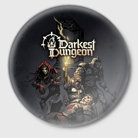 Значок с принтом Darkest Dungeon Темнейшее подземелье ,  металл | круглая форма, металлическая застежка в виде булавки | darkest dungeon | dd | rpg | the butchers circus | the colour of madness | the crimson court | the shieldbreaker | игры | подземелье | темнейшее подземелье