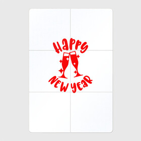 Магнитный плакат 2Х3 с принтом Бокалы шампанского (новый 2022 год) , Полимерный материал с магнитным слоем | 6 деталей размером 9*9 см | 2022 | бокалы | девушке | новый год | подарок | праздник | салюты | символ года