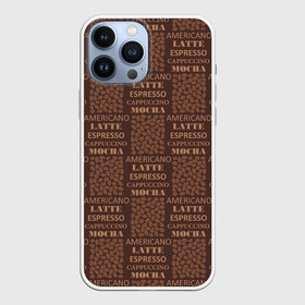 Чехол для iPhone 13 Pro Max с принтом Разные Виды Кофе ,  |  | americano | chocolate | coffee | espresso | latte | moccacino | mocha | nescafe | tea | американо | арабика | бариста | бармен | капучино | кофе | кофевар | кофейник | кофейные зерна | кофейня | кружка кофе | латте | макиато | моккачино