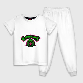 Детская пижама хлопок с принтом Battletoads Жабы Ропухи , 100% хлопок |  брюки и футболка прямого кроя, без карманов, на брюках мягкая резинка на поясе и по низу штанин
 | жабы | зеленый | ропухи | шкрек