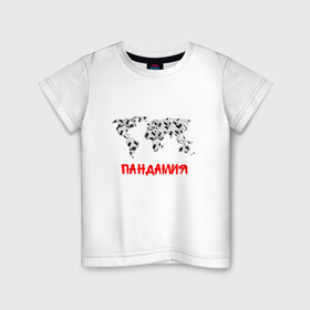 Детская футболка хлопок с принтом Мировая Пандамия , 100% хлопок | круглый вырез горловины, полуприлегающий силуэт, длина до линии бедер | covid | covid 19 | бамбук | ковид | ковид 19 | кунг фу панда | медведи | панда | пандамия | пандемия | самоизоляция