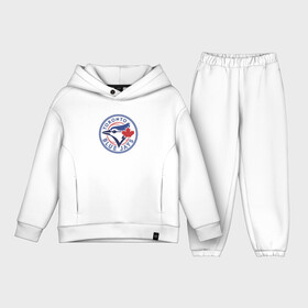 Детский костюм хлопок Oversize с принтом Toronto Blue Jays ,  |  | Тематика изображения на принте: baseball | bird | canada | jay | team | toronto | бейсбол | канада | птица | сойка | торонто