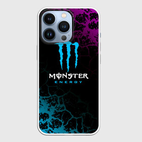 Чехол для iPhone 13 Pro с принтом Monster Energy Трещины. ,  |  | monster energy | sport | логтип | марка | марка энергетических напитков | монстр энерджи | спорт | энергетический напиток