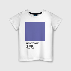 Детская футболка хлопок с принтом Цвет Pantone 2022 года - Very Peri , 100% хлопок | круглый вырез горловины, полуприлегающий силуэт, длина до линии бедер | pantone | very peri | violet | графический дизайн | дизайн | дизайнерский мем | дизигн | дизигнер | мем | пантон | сиреневый | фиолетовый | цвет 2022 года | цвет года | цвет пантон