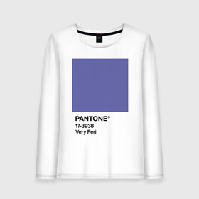 Женский лонгслив хлопок с принтом Цвет Pantone 2022 года - Very Peri , 100% хлопок |  | pantone | very peri | violet | графический дизайн | дизайн | дизайнерский мем | дизигн | дизигнер | мем | пантон | сиреневый | фиолетовый | цвет 2022 года | цвет года | цвет пантон