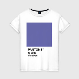 Женская футболка хлопок с принтом Цвет Pantone 2022 года - Very Peri , 100% хлопок | прямой крой, круглый вырез горловины, длина до линии бедер, слегка спущенное плечо | pantone | very peri | violet | графический дизайн | дизайн | дизайнерский мем | дизигн | дизигнер | мем | пантон | сиреневый | фиолетовый | цвет 2022 года | цвет года | цвет пантон
