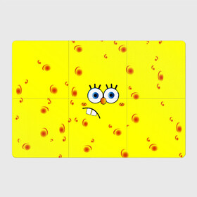 Магнитный плакат 3Х2 с принтом Губка БОБ 2022 , Полимерный материал с магнитным слоем | 6 деталей размером 9*9 см | губка боб | желтый | квадратные штаны | мультфильм | смайлик | спанч боб