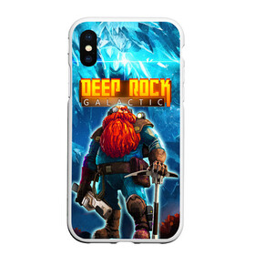 Чехол для iPhone XS Max матовый с принтом Deep Rock Galactic / Scout , Силикон | Область печати: задняя сторона чехла, без боковых панелей | collier | deep rock galactic | drg | dwarf | gnome | miner | pitman | scout | гном | дип рок галактик | добыча минералов | космические шахтеры | разведчик | шахтеры