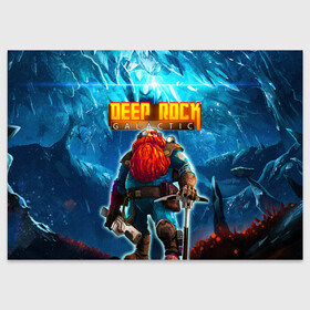 Поздравительная открытка с принтом Deep Rock Galactic / Scout , 100% бумага | плотность бумаги 280 г/м2, матовая, на обратной стороне линовка и место для марки
 | Тематика изображения на принте: collier | deep rock galactic | drg | dwarf | gnome | miner | pitman | scout | гном | дип рок галактик | добыча минералов | космические шахтеры | разведчик | шахтеры