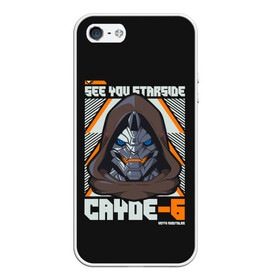 Чехол для iPhone 5/5S матовый с принтом Cayde-6 арт , Силикон | Область печати: задняя сторона чехла, без боковых панелей | desteny | desteny 2 | destiny | game | games | дестени | дустан | игра | игры