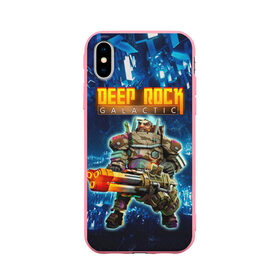 Чехол для iPhone X матовый с принтом Deep Rock Galactic / Gunner , Силикон | Печать на задней стороне чехла, без боковой панели | deep rock galactic | drg | dwarf | gnome | gunner | гном | дип рок галактик | добыча минералов | космические шахтеры | стрелок