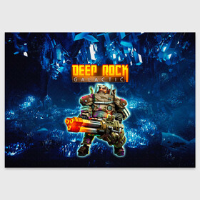 Поздравительная открытка с принтом Deep Rock Galactic / Gunner , 100% бумага | плотность бумаги 280 г/м2, матовая, на обратной стороне линовка и место для марки
 | Тематика изображения на принте: deep rock galactic | drg | dwarf | gnome | gunner | гном | дип рок галактик | добыча минералов | космические шахтеры | стрелок