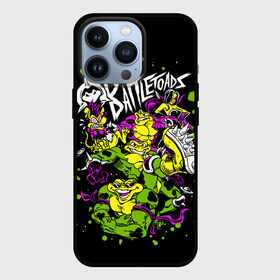 Чехол для iPhone 13 Pro с принтом Battletoads   Боевые Жабы ,  |  | Тематика изображения на принте: battletoads | pimple | rash | zitz | боевые жабы | зитц | игры | лягушки | пимпл | раш
