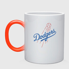 Кружка хамелеон с принтом Los Angeles Dodgers baseball , керамика | меняет цвет при нагревании, емкость 330 мл | baseball | dodgers | los angeles | team | бейсбол | лосанжелес | сша