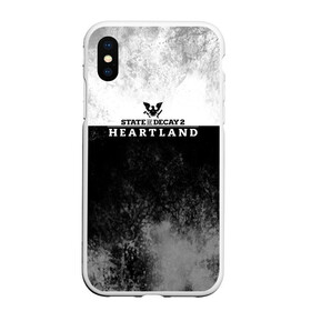 Чехол для iPhone XS Max матовый с принтом State of Decay | Heartland | Logo , Силикон | Область печати: задняя сторона чехла, без боковых панелей | Тематика изображения на принте: heartland | logo | state of decay | survival horror | undead labs | загнивающий штат | зомби апокалипсис | лого | логотип | стадия разложения | стейт оф декай | эмблема