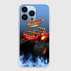 Чехол для iPhone 13 Pro с принтом Вспыш и Эй Джей ,  |  | blaze | monster machines | monster truck | гонки | машинки | монстр | тачки | трак