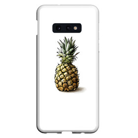 Чехол для Samsung S10E с принтом Pineapple watercolor , Силикон | Область печати: задняя сторона чехла, без боковых панелей | Тематика изображения на принте: pineapple | ананас | графика | еда | рисунок | фрукт