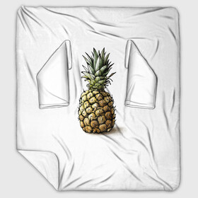 Плед с рукавами с принтом Pineapple watercolor , 100% полиэстер | Закругленные углы, все края обработаны. Ткань не мнется и не растягивается. Размер 170*145 | Тематика изображения на принте: pineapple | ананас | графика | еда | рисунок | фрукт