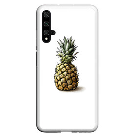 Чехол для Honor 20 с принтом Pineapple watercolor , Силикон | Область печати: задняя сторона чехла, без боковых панелей | Тематика изображения на принте: pineapple | ананас | графика | еда | рисунок | фрукт