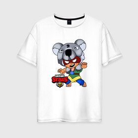 Женская футболка хлопок Oversize с принтом Koala Nita из Brawl Stars , 100% хлопок | свободный крой, круглый ворот, спущенный рукав, длина до линии бедер
 | brawl stars | games | koala | nita | бравл старс | игры | коала | нита | персонажи