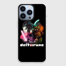 Чехол для iPhone 13 Pro с принтом Deltarune Персонажи. ,  |  | Тематика изображения на принте: deltarune | deltarune 2 | game | undertale символ | дельта | дельтарун | дельтарун 2 | знак руин андертейл | значок дельтарун пиксель | игра | руна