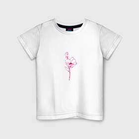 Детская футболка хлопок с принтом Цветок любви (мечта) , 100% хлопок | круглый вырез горловины, полуприлегающий силуэт, длина до линии бедер | девушке | любовь | подарок | цветок | цветочек