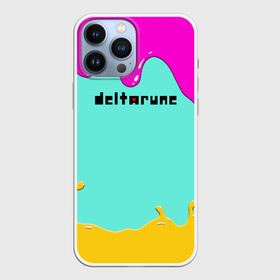 Чехол для iPhone 13 Pro Max с принтом [Deltarune]   Подтёки ,  |  | Тематика изображения на принте: deltarune | deltarune 2 | game | undertale символ | дельта | дельтарун | дельтарун 2 | знак руин андертейл | значок дельтарун пиксель | игра | руна