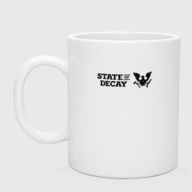 Кружка керамическая с принтом Black Logo | State of Decay , керамика | объем — 330 мл, диаметр — 80 мм. Принт наносится на бока кружки, можно сделать два разных изображения | logo | state of decay | survival horror | undead labs | загнивающий штат | зомби апокалипсис | лого | логотип | стадия разложения | стейт оф декай | эмблема