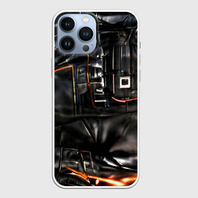Чехол для iPhone 13 Pro Max с принтом Стиль терминатора ,  |  | байкер | будущее | киберпанк | киборг | кожа | натуральная кожа | робот | рокер | терминатор | фантастика | черная кожа | черный