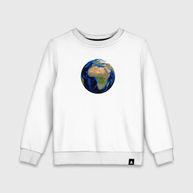 Детский свитшот хлопок с принтом планета солнечной системы земля , 100% хлопок | круглый вырез горловины, эластичные манжеты, пояс и воротник | астрономия | вселенная | континент | космос | мир | океан | планета | шар