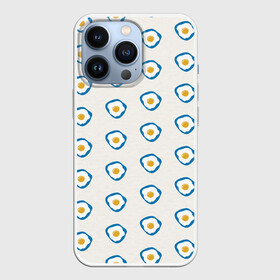 Чехол для iPhone 13 Pro с принтом Утро начинается с яичницы ,  |  | еда | завтрак | паттерн | яичница | яйца