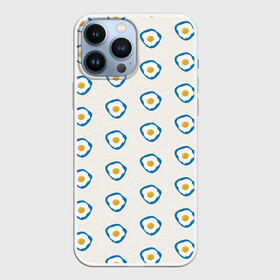 Чехол для iPhone 13 Pro Max с принтом Утро начинается с яичницы ,  |  | еда | завтрак | паттерн | яичница | яйца
