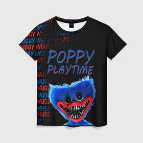 Женская футболка 3D с принтом Хагги ВАГГИ | Poppy Playtime , 100% полиэфир ( синтетическое хлопкоподобное полотно) | прямой крой, круглый вырез горловины, длина до линии бедер | huggy waggy | poppy playtime | в топе | игра | как у всех | кукла | монстр | плэйтайм | подарок | попи плей тайм | попиплейтам | поппи плейтайм | поппиплэйтайм | рекомендации | удивить | хагги вагги | хаги ваги