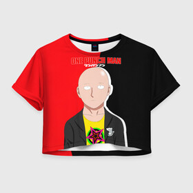 Женская футболка Crop-top 3D с принтом One Punch-Man хипстер Сайтама , 100% полиэстер | круглая горловина, длина футболки до линии талии, рукава с отворотами | hagemanto | one punch man | one punchman | onepunchman | saitama | sensei | аниме | ван панч мен | ванпанчмен | лысый плащ | манга | сайтама | сильнейший человек | учитель | человек одинудар | человек одного удара