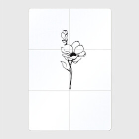 Магнитный плакат 2Х3 с принтом Цветок любви (оригинальный черный) , Полимерный материал с магнитным слоем | 6 деталей размером 9*9 см | Тематика изображения на принте: девушке | любви | любовь | подарок | цветок | цветочек
