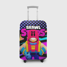 Чехол для чемодана 3D с принтом ГРОМ БРАВЛ СТАРС GROM BRAWL STARS , 86% полиэфир, 14% спандекс | двустороннее нанесение принта, прорези для ручек и колес | brawl | brawl stars | brawlstars | grom | бравлстарс | гром