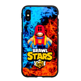 Чехол для iPhone XS Max матовый с принтом ГРОМ БРАВЛ СТАРС GROM BRAWL STARS ОГОНЬ , Силикон | Область печати: задняя сторона чехла, без боковых панелей | brawl | brawl stars | brawler | grom | stars | боец | бравл старс | бравлер | брол старс | гром | мобильная игра | новый | хроматик | хроматические | хроматический боец | эпич