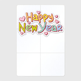 Магнитный плакат 2Х3 с принтом Happy New Year 2022 Счастливого Нового Года 2022 Надпись , Полимерный материал с магнитным слоем | 6 деталей размером 9*9 см | 2022 | black | cat | christmas | merry | new year | tiger | xmas | водяной | год тигра | новый год | паттерн | полосатый | рождество | снег | снежинки | тигры | узор | цветы | черный