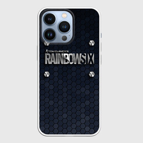 Чехол для iPhone 13 Pro с принтом Rainbow Six (Metal Logo) ,  |  | extraction | ghost recon | rainbow six | siege | tom clancy | war | боец | воин | война | логотип | оружие | радуга | рейнбов | рейнбоу | рэйнбоу | солдат | том клэнси | шутер