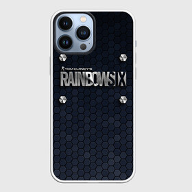 Чехол для iPhone 13 Pro Max с принтом Rainbow Six (Metal Logo) ,  |  | extraction | ghost recon | rainbow six | siege | tom clancy | war | боец | воин | война | логотип | оружие | радуга | рейнбов | рейнбоу | рэйнбоу | солдат | том клэнси | шутер