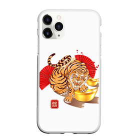 Чехол для iPhone 11 Pro матовый с принтом Золотой тигр 2022 Tigr , Силикон |  | 2022 | new year | tiger | water tiger | водяной тигр | символ года