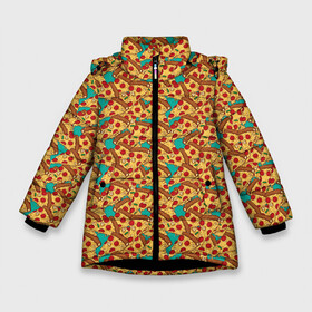 Зимняя куртка для девочек 3D с принтом Итальянская Пицца (Pizza) , ткань верха — 100% полиэстер; подклад — 100% полиэстер, утеплитель — 100% полиэстер. | длина ниже бедра, удлиненная спинка, воротник стойка и отстегивающийся капюшон. Есть боковые карманы с листочкой на кнопках, утяжки по низу изделия и внутренний карман на молнии. 

Предусмотрены светоотражающий принт на спинке, радужный светоотражающий элемент на пуллере молнии и на резинке для утяжки. | fast food | pizza | pizzeria | блюдо | быстрое питание | еда | жратва | завтрак | ингредиенты для пиццы | итальянская еда | корм | кухня | кушанье | лепёшка | обед | перекус | пирог | пицца | пиццерия | пиццме | пища