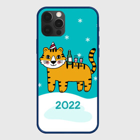 Чехол для iPhone 12 Pro Max с принтом Новогодний стол - тигр , Силикон |  | 2022 | год тигра | новый год | новый год 2022 | символ года | тигр | тигренок | тигрица | тигры