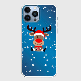 Чехол для iPhone 13 Pro Max с принтом Олень с подарком зимний ,  |  | 2022 | happy new year | merry christmas | год тигра | зима близко | нг | новогодний | новогодняя символика | новый год | новый год 2022 | олень | рождество | символ 2022 года | снег | снежинки